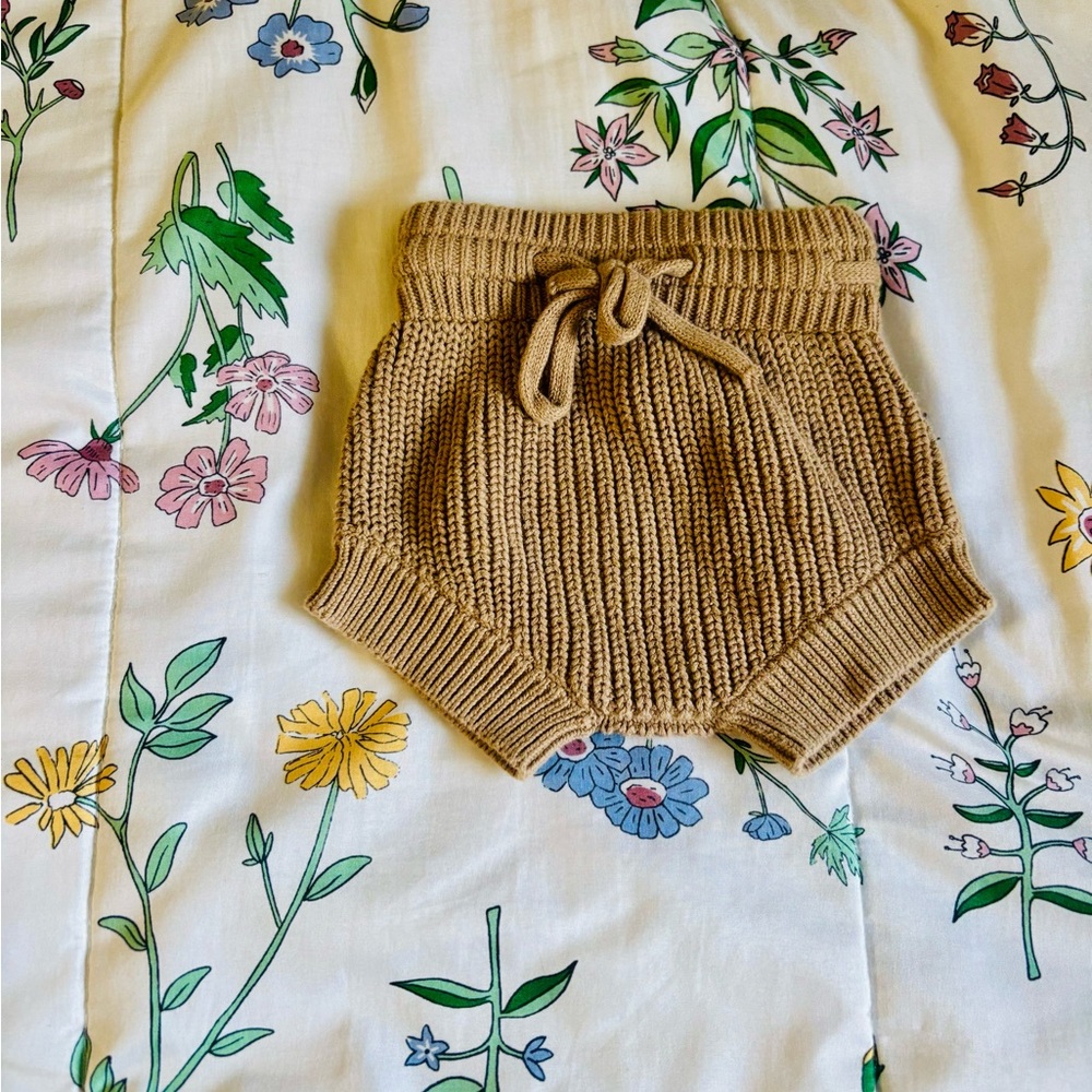 Mebie baby toffee knit bloomers 3/6